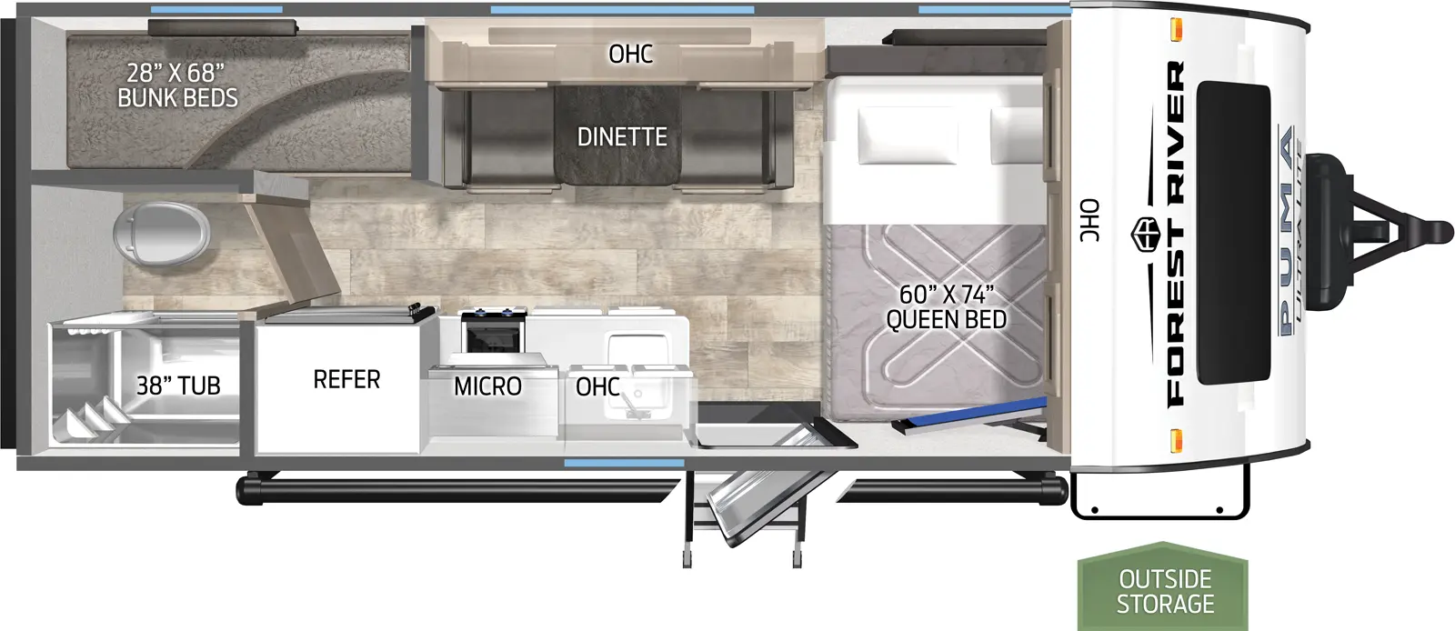 Puma Ultra Lite 16BHX Floorplan